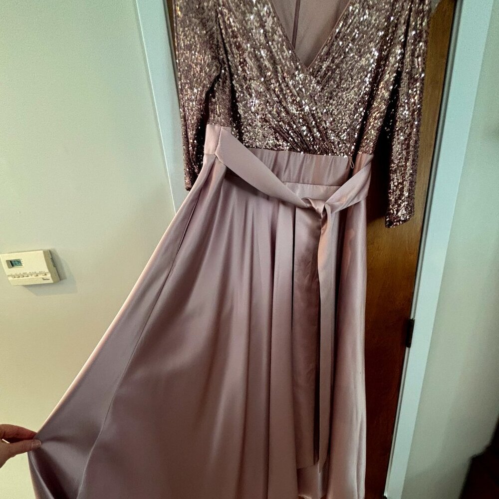 Xscape Formal Mother-of-the-bride Sequin & Satin Gown